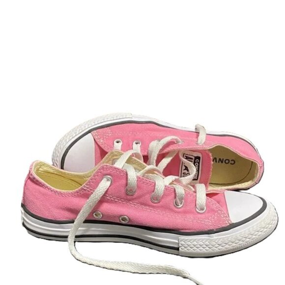Kids Converse Pink Canvas Sneakers with White Accents - Picture 1 of 4